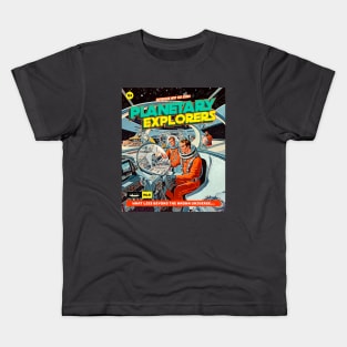 Retro Sci Fi Comic Book Astronauts Kids T-Shirt